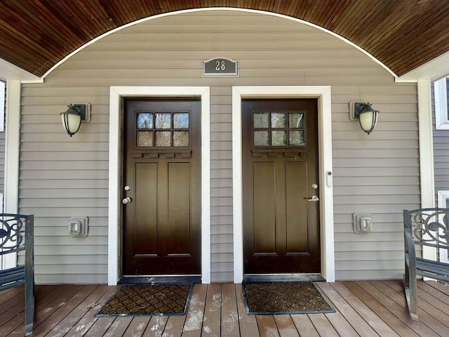 28 Kayla Way, Gorham, ME 04038 - property entrance featuring a porch