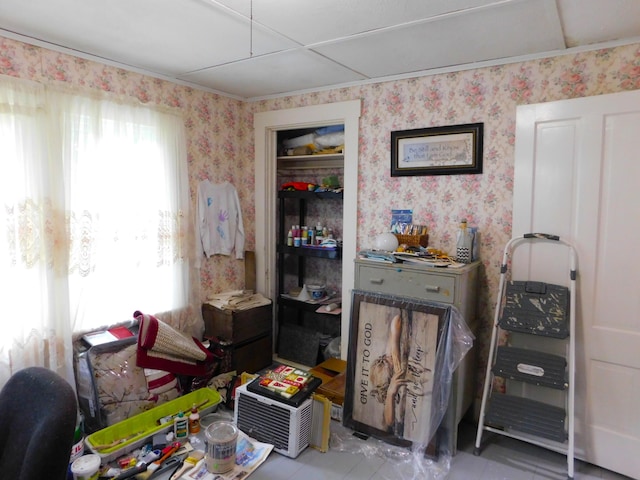 10 Liberty St, Dexter, ME 04930 - dining space with wallpapered walls