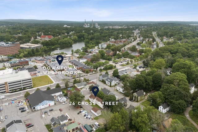 26 Cross St, Westbrook, ME 04092 - drone / aerial view of a nearby body of water and a forest