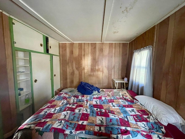 322 Katahdin Ave, Millinocket, ME 04462 - bedroom with wooden walls