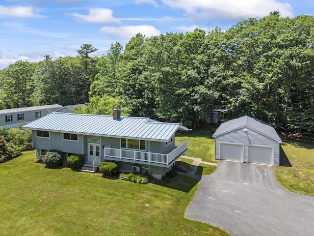 232 Augusta Rd, Topsham, ME 04086 - aerial view of property and surrounding area featuring a forest