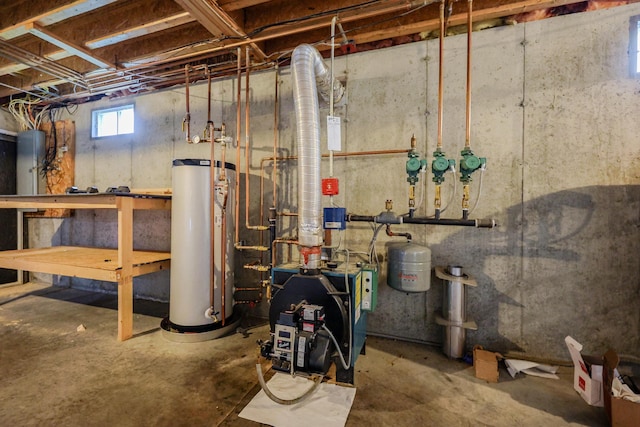 18 Wilson Dr, Westbrook, ME 04092 - basement with gas water heater and a heating unit