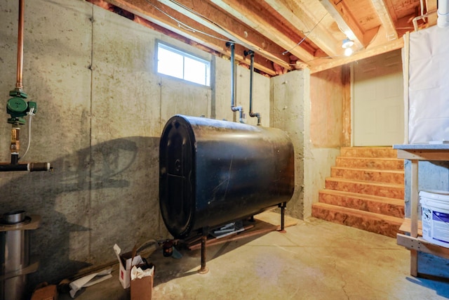 18 Wilson Dr, Westbrook, ME 04092 - basement with heating fuel and stairs