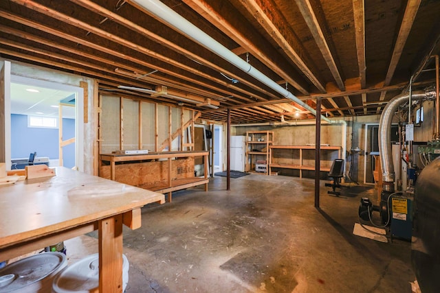 18 Wilson Dr, Westbrook, ME 04092 - below grade area with freestanding refrigerator