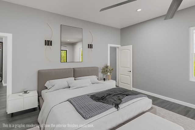 219 Outlook Rd, Woodstock, ME 04219 - bedroom featuring wood finished floors and recessed lighting