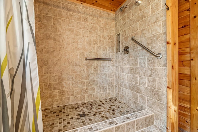 642 Mingo Loop Rd, Rangeley, ME 04970 - bathroom featuring tiled shower