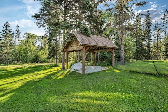 642 Mingo Loop Rd, Rangeley, ME 04970 - view of green lawn featuring a gazebo
