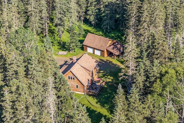 642 Mingo Loop Rd, Rangeley, ME 04970 - view from above of property featuring a heavily wooded area