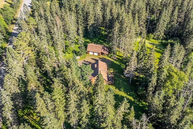 642 Mingo Loop Rd, Rangeley, ME 04970 - view from above of property with a heavily wooded area