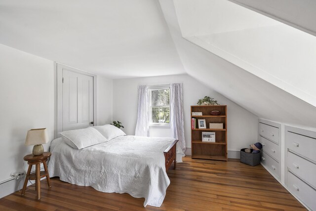 15 Winter St, Topsham, ME 04086 - bedroom featuring wood finished floors and lofted ceiling