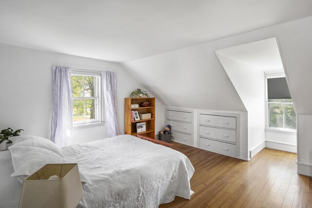 15 Winter St, Topsham, ME 04086 - bedroom featuring wood-type flooring and lofted ceiling