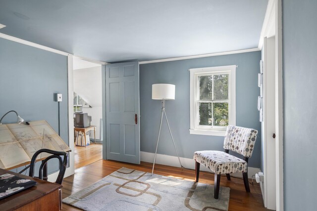 15 Winter St, Topsham, ME 04086 - home office with wood finished floors and crown molding