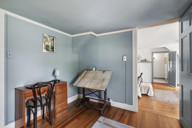15 Winter St, Topsham, ME 04086 - office space featuring wood-type flooring and crown molding
