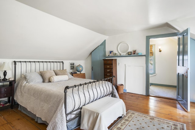 15 Winter St, Topsham, ME 04086 - bedroom with hardwood / wood-style floors and lofted ceiling