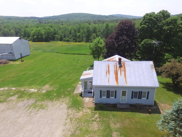 1039 Belfast Rd, Knox, ME 04986 - view from above of property featuring a heavily wooded area