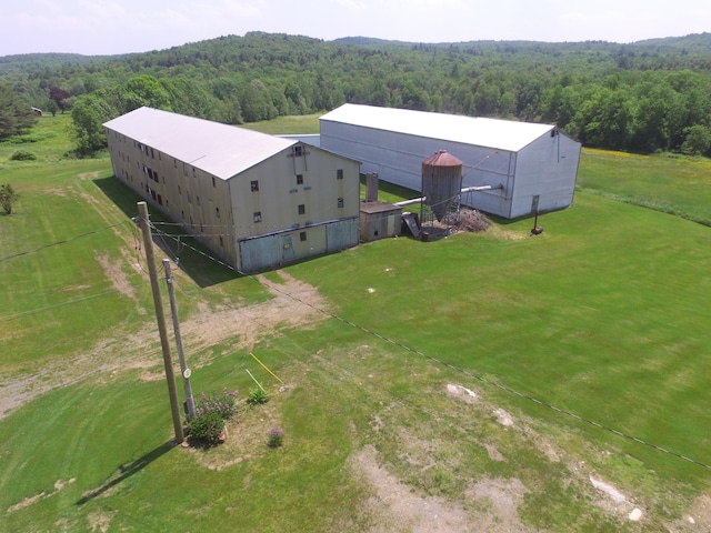 1039 Belfast Rd, Knox, ME 04986 - aerial view of property and surrounding area with a forest