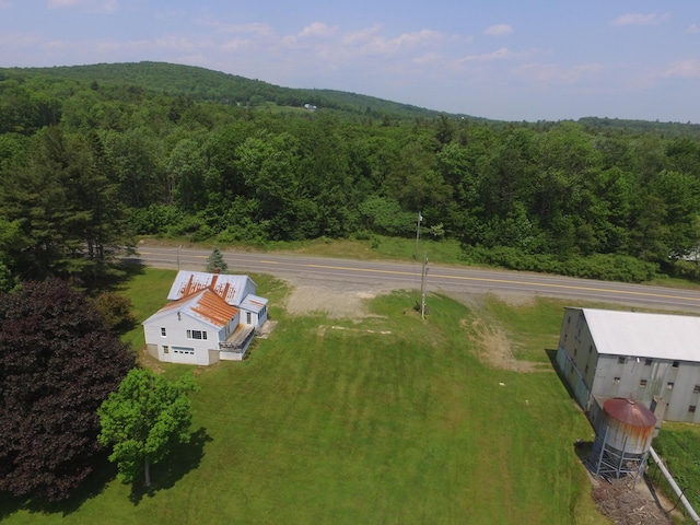 1039 Belfast Rd, Knox, ME 04986 - view from above of property with a heavily wooded area