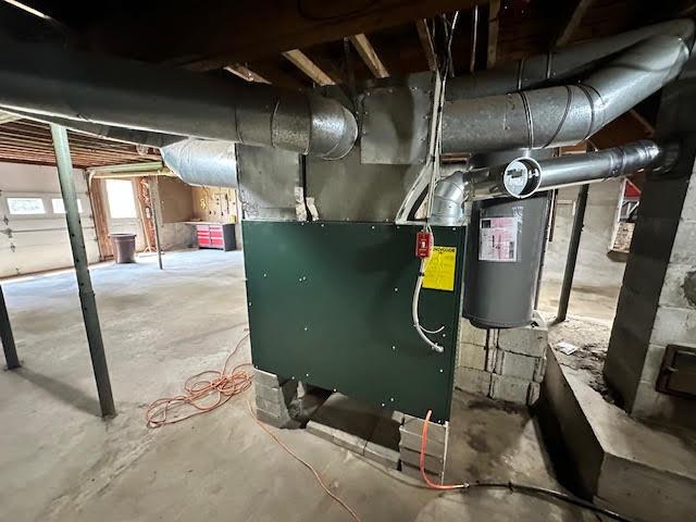 1039 Belfast Rd, Knox, ME 04986 - utilities featuring heating unit and water heater