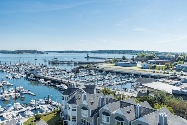 148 Breakwater Dr Unit 809, South Portland, ME 04106 - bird's eye view of numerous boat docks and a nearby body of water