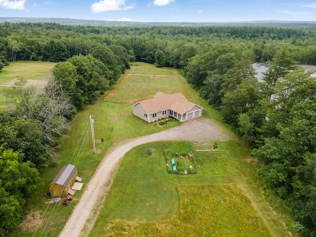 29 Folly Farm Rd, Lebanon, ME 04027 - view from above of property with a heavily wooded area