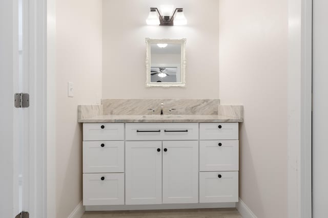 29 Folly Farm Rd, Lebanon, ME 04027 - bathroom featuring vanity and a ceiling fan
