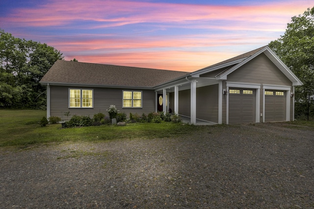 29 Folly Farm Rd, Lebanon, ME 04027 - single story home with an attached garage, driveway, and a shingled roof