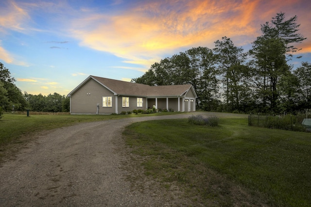29 Folly Farm Rd, Lebanon, ME 04027 - single story home featuring driveway, a front lawn, and an attached garage