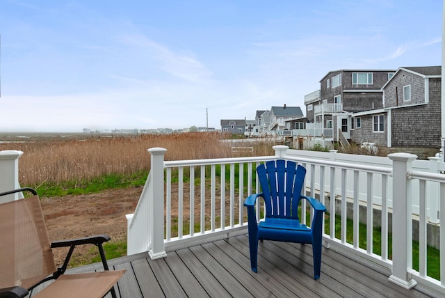 428 Eldridge Rd, Wells, ME 04090 - wooden deck featuring a residential view