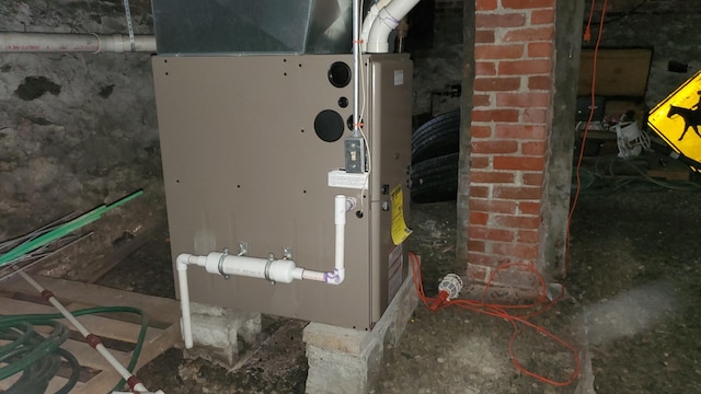 236 Birch St, Bangor, ME 04401 - utility room with heating unit
