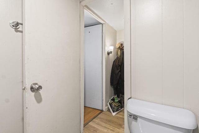 14 Lakeshore Dr, Belgrade, ME 04918 - bathroom featuring wood finished floors and toilet