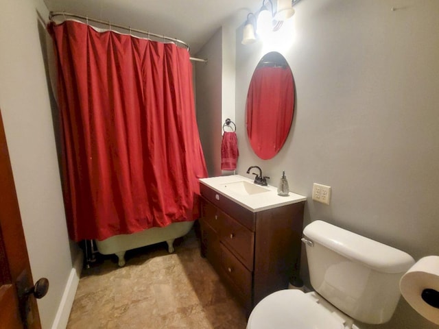12 Allen St, Wilton, ME 04294 - bathroom featuring vanity and shower / bathtub combination with curtain