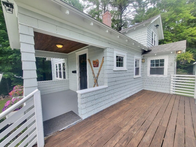 12 Allen St, Wilton, ME 04294 - view of wooden porch