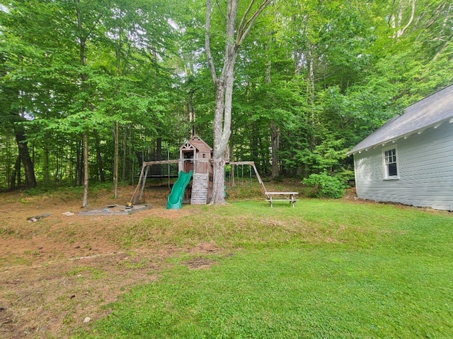 12 Allen St, Wilton, ME 04294 - view of grassy yard with a playground