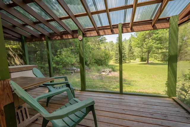 LOT4 Brimstone Rd, Lagrange, ME 04453 - wooden terrace with a lawn