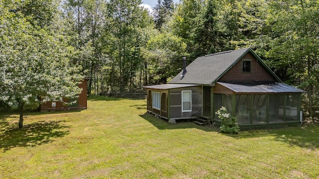 LOT4 Brimstone Rd, Lagrange, ME 04453 - view of green lawn with a sunroom