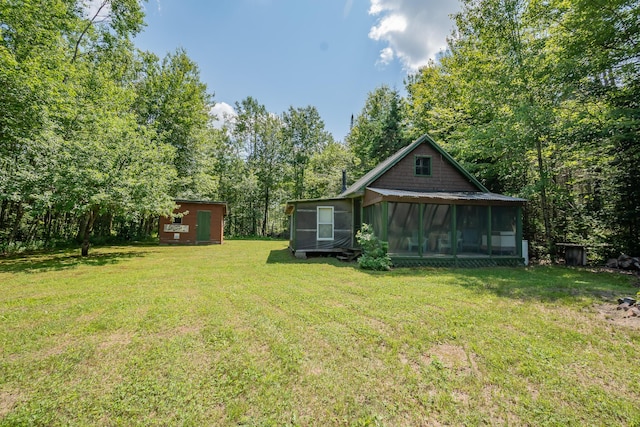 LOT4 Brimstone Rd, Lagrange, ME 04453 - view of green lawn with a sunroom