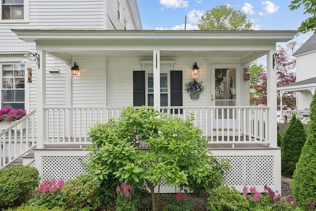 709 High St, Bath, ME 04530 - doorway to property with covered porch