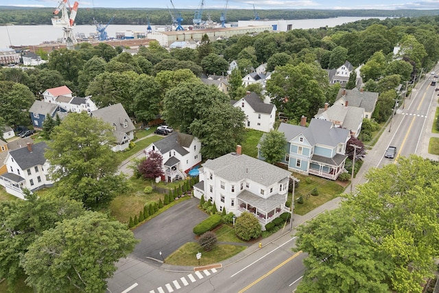 709 High St, Bath, ME 04530 - aerial perspective of suburban area with a nearby body of water