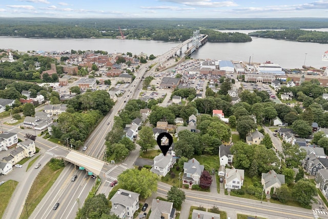 709 High St, Bath, ME 04530 - aerial view of property and surrounding area featuring a large body of water