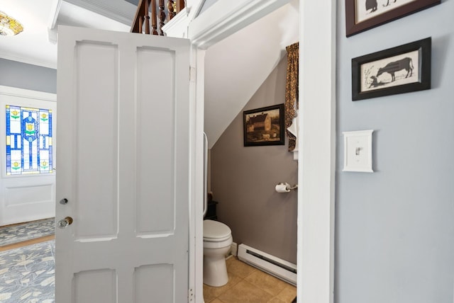 709 High St, Bath, ME 04530 - bathroom with a baseboard radiator and crown molding