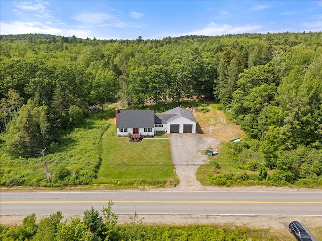 24 Blackswoods Rd, Franklin, ME 04634 - view from above of property featuring a heavily wooded area
