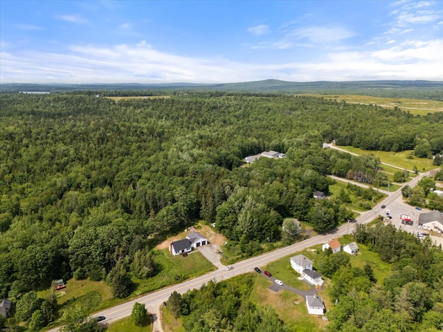24 Blackswoods Rd, Franklin, ME 04634 - aerial view of property and surrounding area with a heavily wooded area