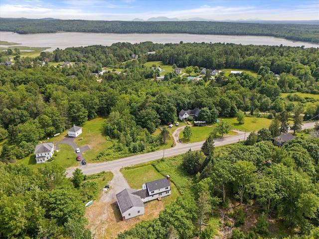 24 Blackswoods Rd, Franklin, ME 04634 - drone / aerial view of a heavily wooded area and a large body of water