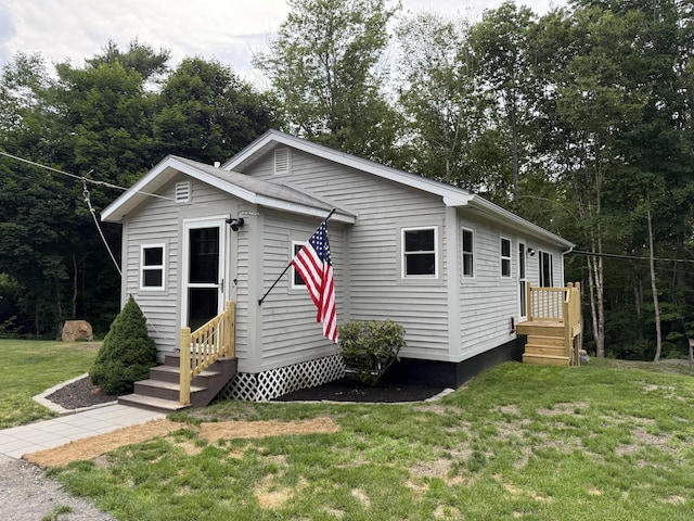 429 Rte 3, Palermo, ME 04354 - view of front of property with a front lawn and entry steps