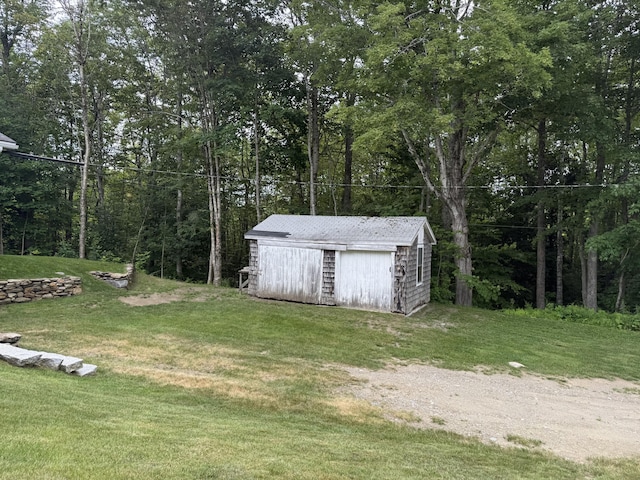 429 Rte 3, Palermo, ME 04354 - view of green lawn featuring a shed