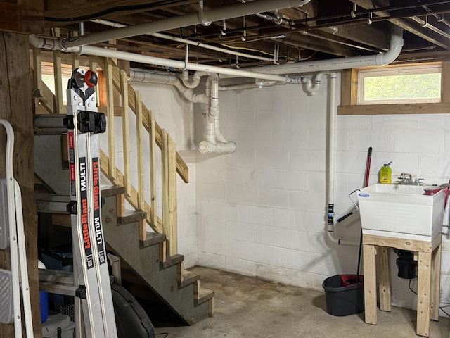 429 Rte 3, Palermo, ME 04354 - basement featuring stairway