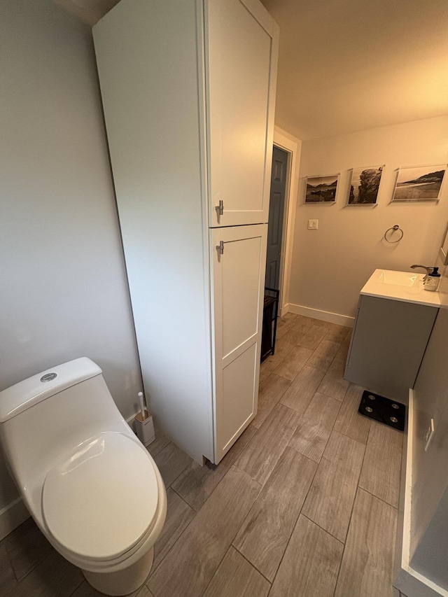 429 Rte 3, Palermo, ME 04354 - bathroom featuring vanity and wood finished floors