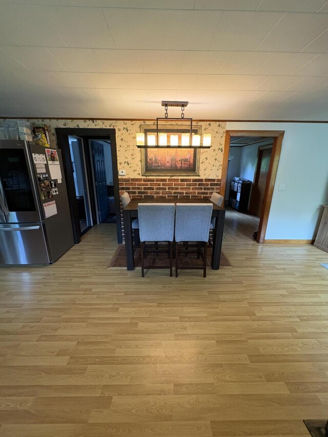 429 Rte 3, Palermo, ME 04354 - kitchen featuring smart refrigerator and light wood-style flooring