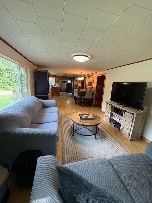 429 Rte 3, Palermo, ME 04354 - living room featuring light wood-style floors