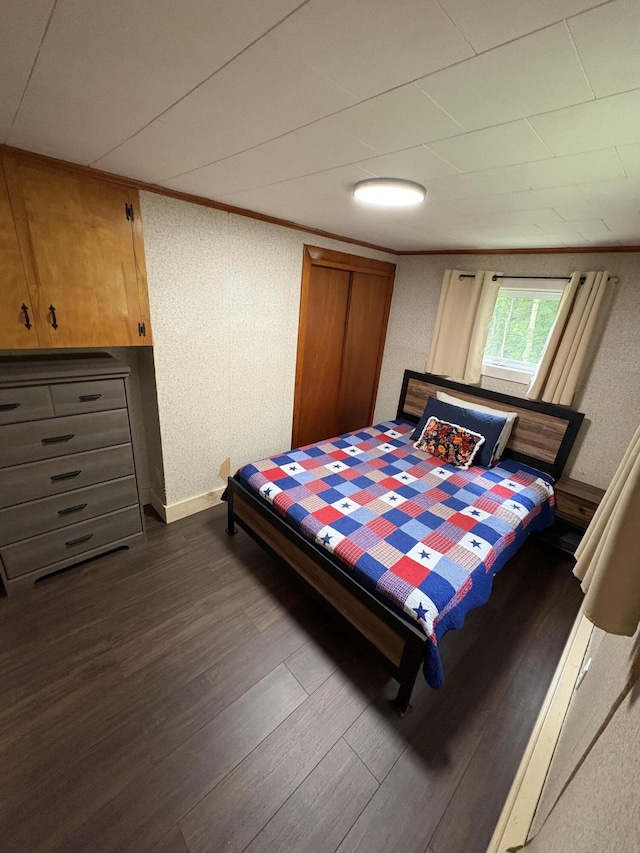 429 Rte 3, Palermo, ME 04354 - bedroom with dark wood finished floors